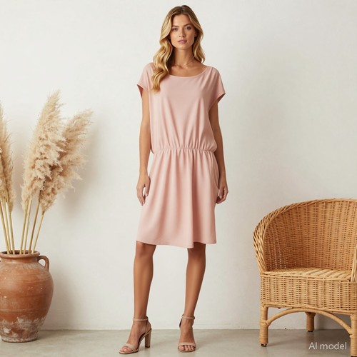 Minimalist donna vestito midi - vestito,