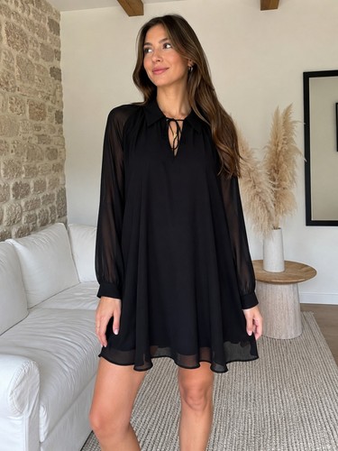 Robe courte noire claudie - noire,