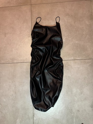 Mini abito nero - in, ecopelle